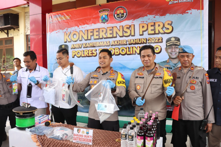 Polres Probolinggo Berhasil Selesaikan 92,46 persen  Pengungkapan Kasus Sepanjang Tahun 2022