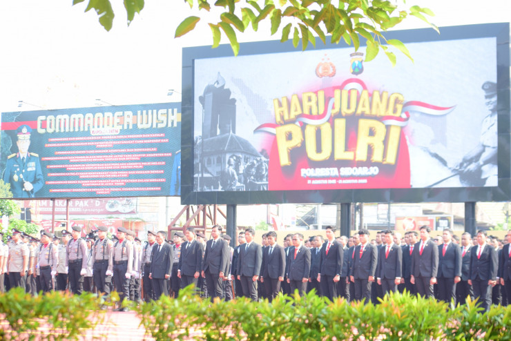 Polresta Sidoarjo Gelar Upacara Peringatan Hari Juang Polri