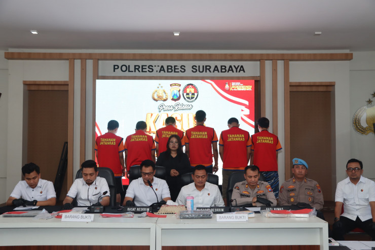 Polrestabes Surabaya Berhasil Ungkap Judol, 6 Tersangka Diamankan