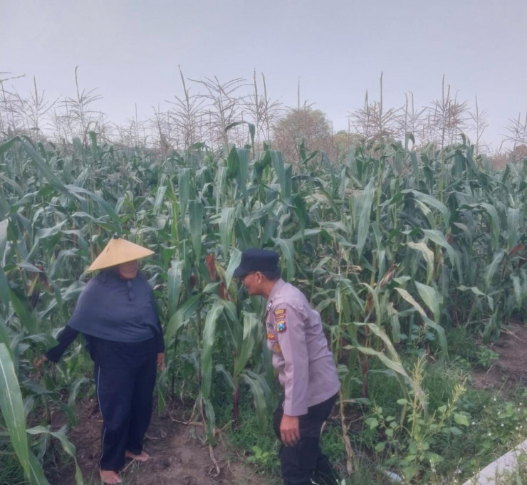 Dampingi Petani, Polsek Sidoarjo Kota Dukung Swasembada Pangan