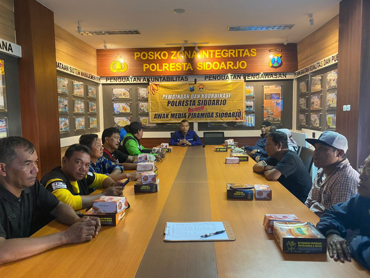 Humas Polresta Sidoarjo Gandeng Wartawan Online Jaga Kondusifitas Jelang Pemilu 2024