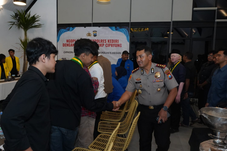 Kapolres Kediri Silaturahmi dan Dialog Terbuka Bersama Mahasiswa, Wujudkan Kamtibmas Kondusif