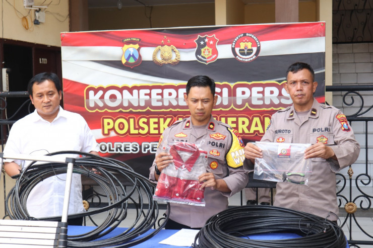 Polres Tanjung Perak Ungkap Kasus Pencurian Kabel Telkom, Tiga Tersangka Berhasil Diamankan