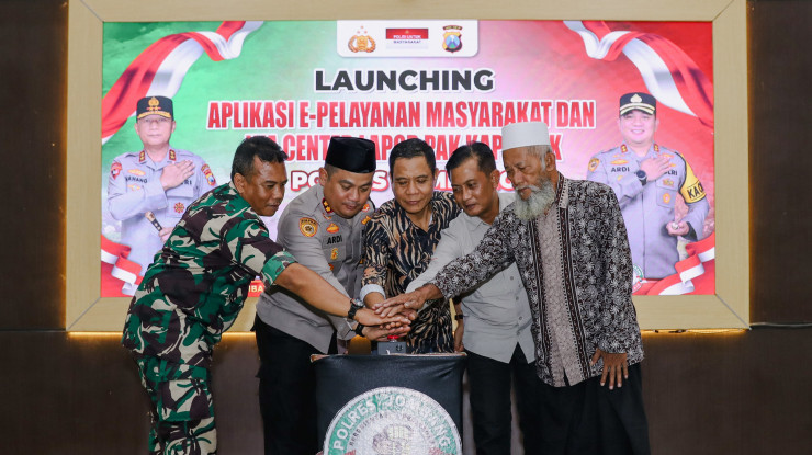 Polres Jombang Launching Aplikasi E-Pelayanan Masyarakat dan WhatsApp Center Lapor Pak Kapolsek