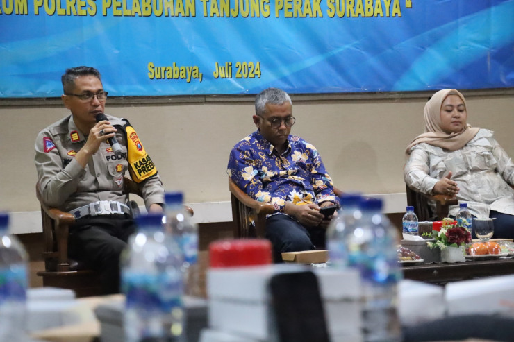 Polres Pelabuhan Tanjungperak Gelar FGD Ajak Semua Elemen Wujudkan Kamseltibcarlantas