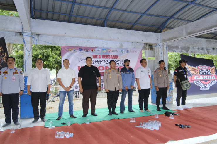 Hadir di Doa Bersama GARDA, Kapolres Kediri Ajak Ojol Perkuat Persatuan Bangsa
