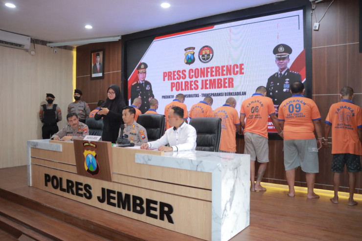 Awal Tahun 2023, Polres Jember Berhasil Amankan 10 Tersangka Pengedar Narkoba