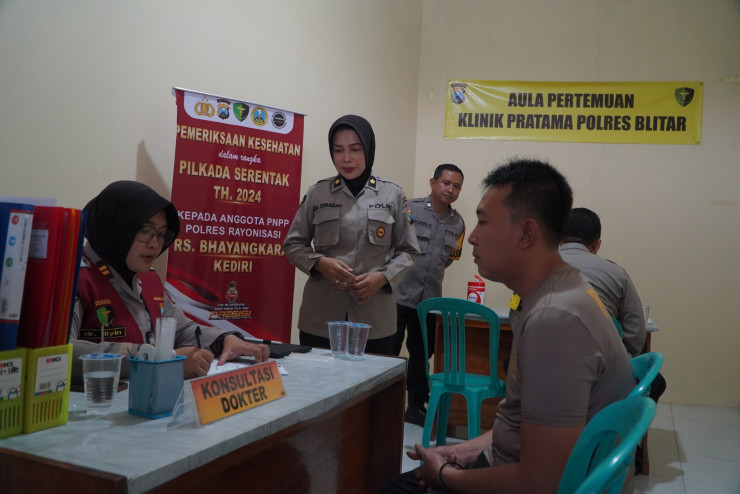 Polres Blitar Gelar Rikkes untuk Kesiapan Pengamanan TPS Pilkada 2024