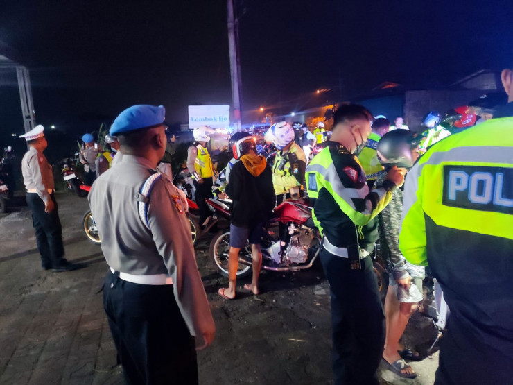 Harkamtibmas, Polisi Amankan Puluhan Kendaraan R2 Berknalpot Brong di Tulungagung