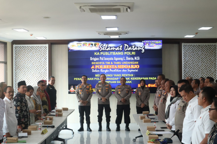 Puslitbang Polri ke Polresta Sidoarjo, Teliti Penanganan Kekerasan Perempuan dan Anak
